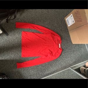 Aritzia mesh red top size S